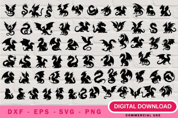 Cute Dragon SVG Bundle for Crafts & Graphics