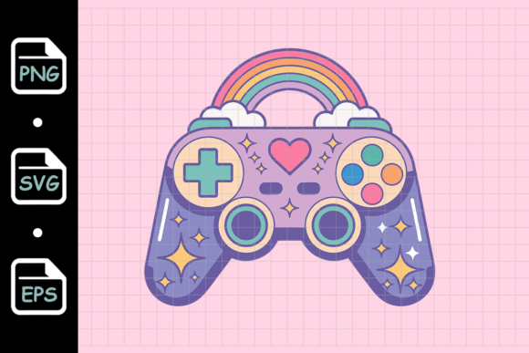 Cute Gaming Controller with Rainbow: A Designer's Review