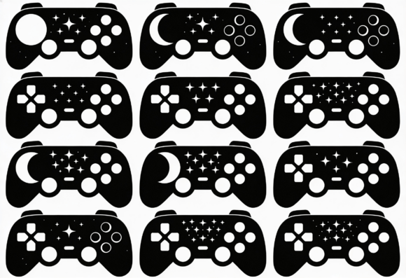 Gamer Controller SVG Moon Stars Gaming Review