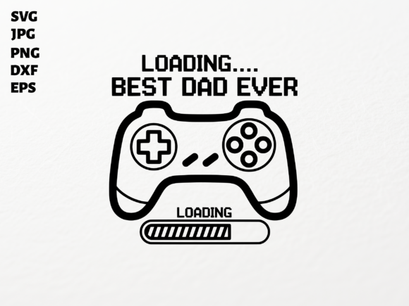 Gamer Dad Loading SVG for Crafts and Graphics