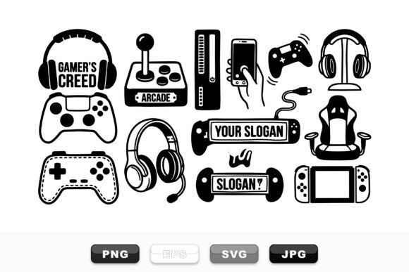 Gaming Gear Clipart Set: A Designer's Review for Embroidery