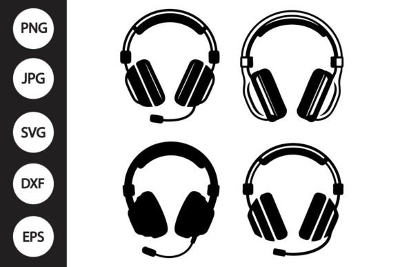 Gaming Headset SVG: Graphics for Crafts & Sales