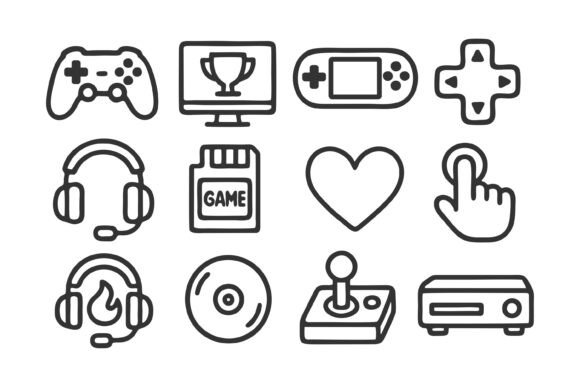 Gaming Icons: Graphics for Crafts & Sales