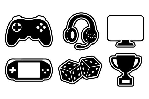 Gaming Icons Sticker Pack: Graphics for Crafts