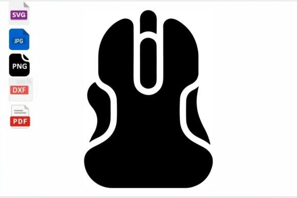 Gaming Mouse Icon: SVG Graphics for Crafts & Brands