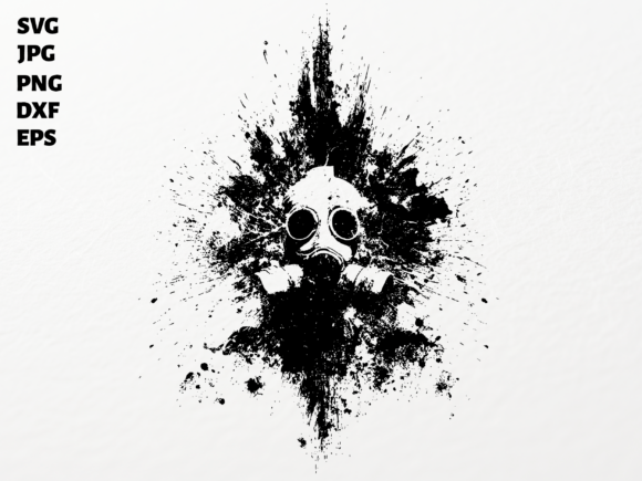 Gas Mask Grunge Splatter SVG: A Designer's Review