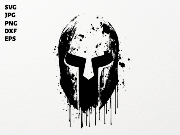 Gritty Spartan Helm SVG: Bold Graphics for Crafts