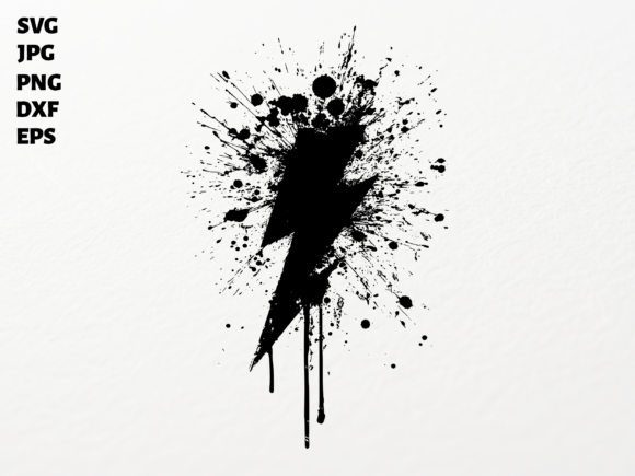 Grunge Lightning Bolt SVG: Bold Graphics for Crafts