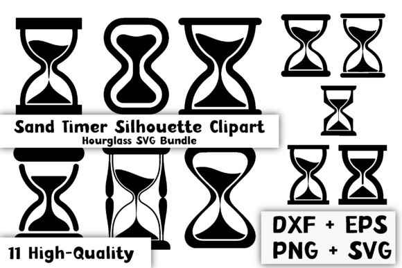 Hourglass SVG Graphics for Crafts & Business