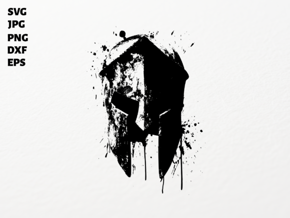 Ink Splatter Warrior Helm: Bold Graphics for Crafts