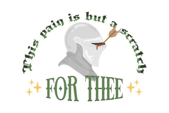 Medieval Humor Knight Graphics for Crafts