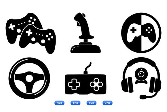 Retro Gaming Controller SVGs: Graphics for Crafts