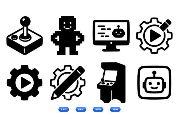 Retro Gaming Icon Pack: Graphics for Crafts