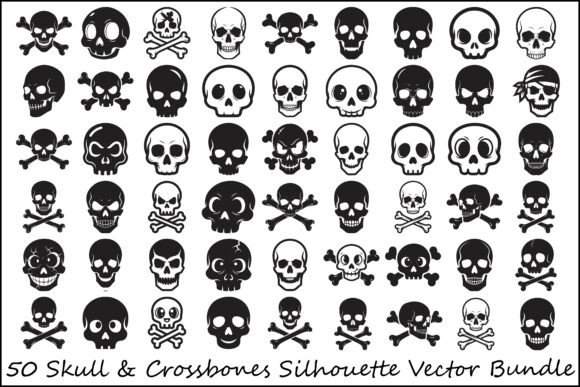 Skull Crossbones Silhouette: Bold Graphics for Crafts