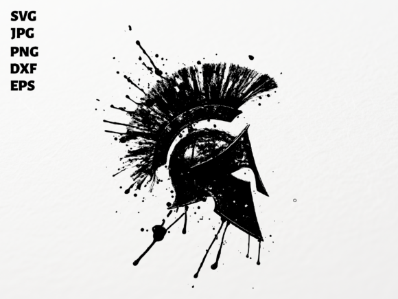 Spartan Warrior Helmet SVG: Bold Graphics for Crafts