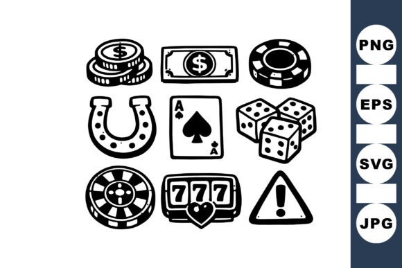 Vintage Casino Graphics for Crafts and Blogs