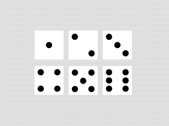 White Dice Set Svg Bundle: Graphics for Crafts